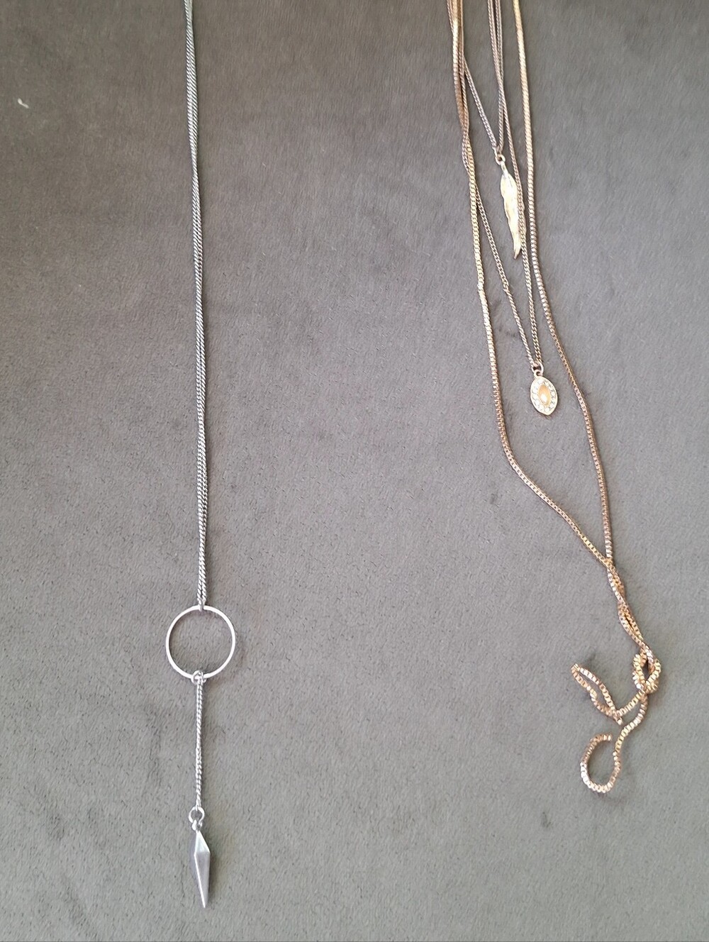 Set Long Jewelery Necklaces 2000 Y2k Style Multilayer Long Layer